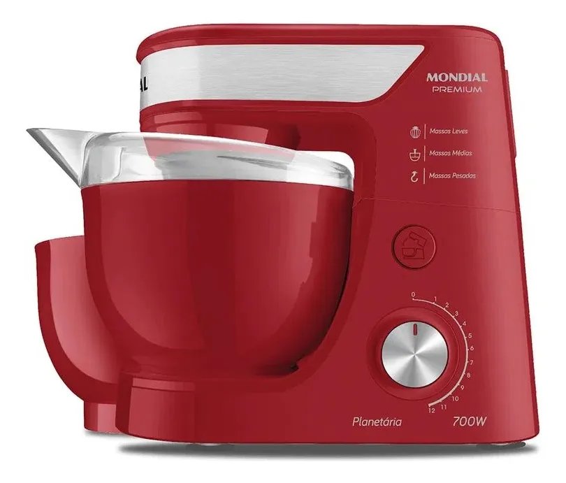 Batedeira Planetária Mondial 700W - BP-01P-R