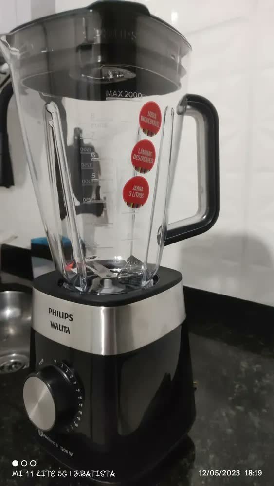 foto de Liquidificador Série 5000 Ri2242 3L Preto Philips Walita