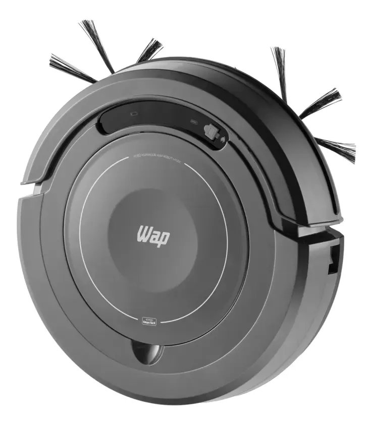 foto de Robô Aspirador de Pó WAP ROBOT W100C - 3 em 1 Varre Aspira e Passa Pano, Sensor Antiqueda e de Impacto