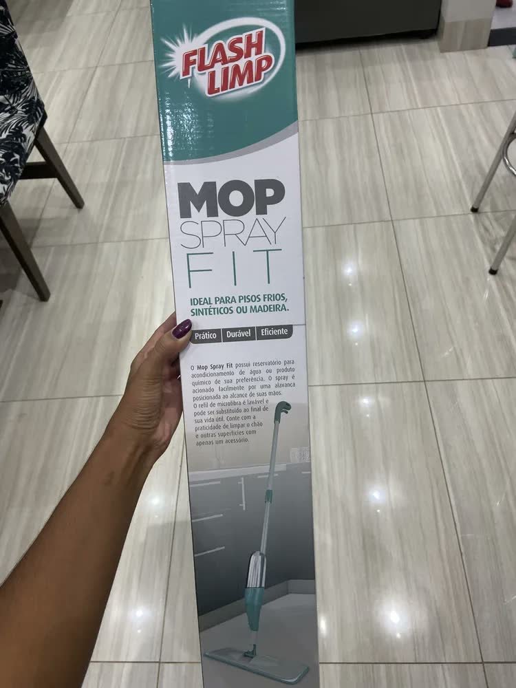 foto de comprador de Rodo Mop Spray Flash Limp Fit C/ Microfibra Lavável Mop0556