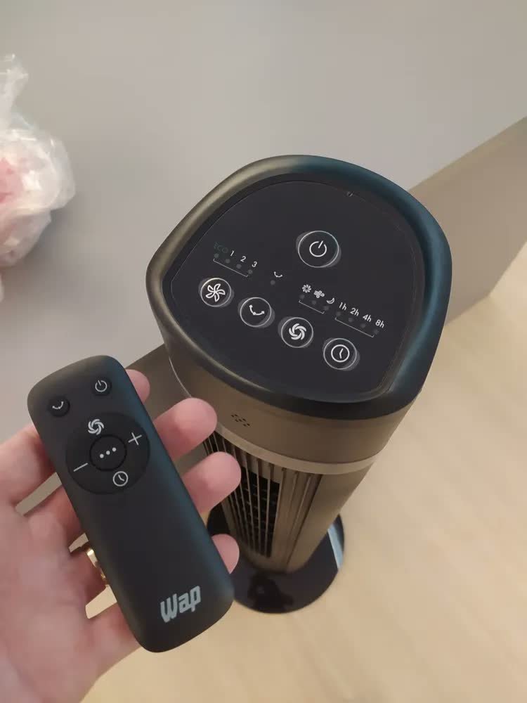 foto de Ventilador Torre AIR SILENCE WAP Silencioso Oscilante com Controle Remoto 4 Velocidades e Desligamento Automático