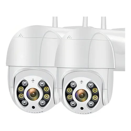 Kit 2 Câmera Ip Inteligente Wifi Rotativa A8 App Yoosee 360º Cor Branco