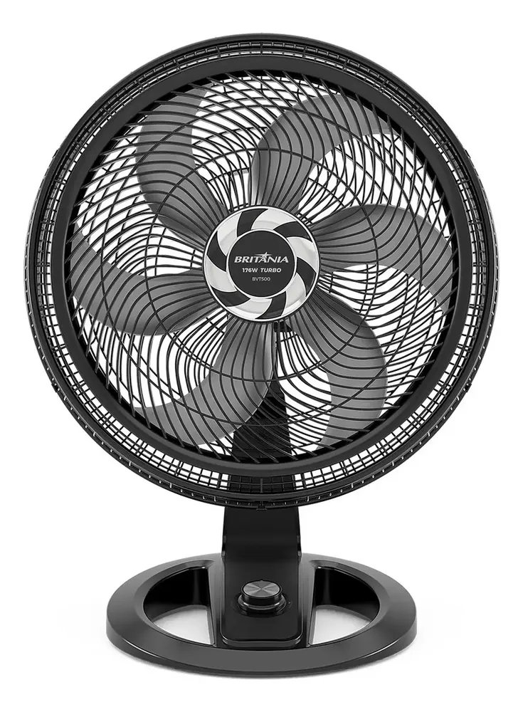foto de Ventilador Bvt500 2 Em 1 Maxx Force 6 Pás 176w Britânia 60 Cm 60 Preto Plástico 6