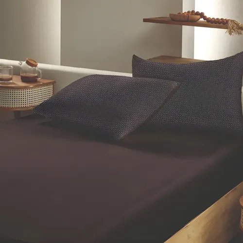 Jogo de Cama Queen Slim Organic Lençol Anti-Pilling Altenburg Preto
