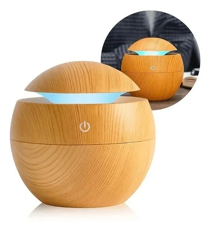 foto de Umidificador e Difusor de Aromas Luatek Marrom-Claro USB Portátil