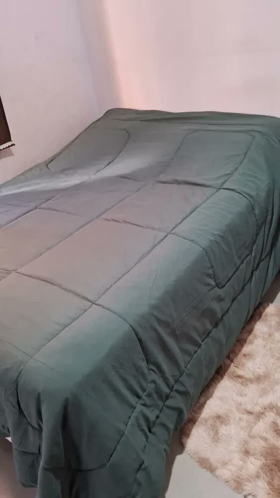 foto de Edredom Casal Queen 400 Fios Dupla Face Grosso Casa Laura Enxovais Cor Branco Liso