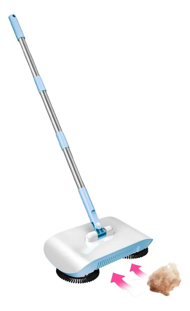 foto de Vassoura Mágica Manual 2 Em 1 Rodo Aspirador Mop Limpeza