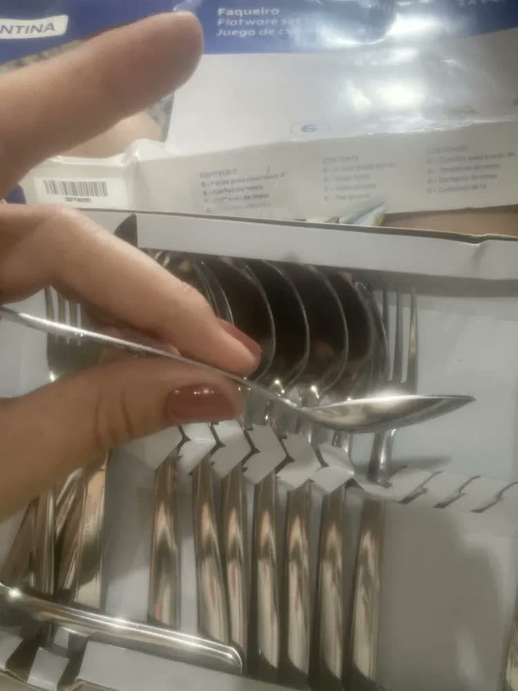 foto de comprador de Jogo Talheres Faqueiro Tramontina Aço Inox 24 Peças Buzios I