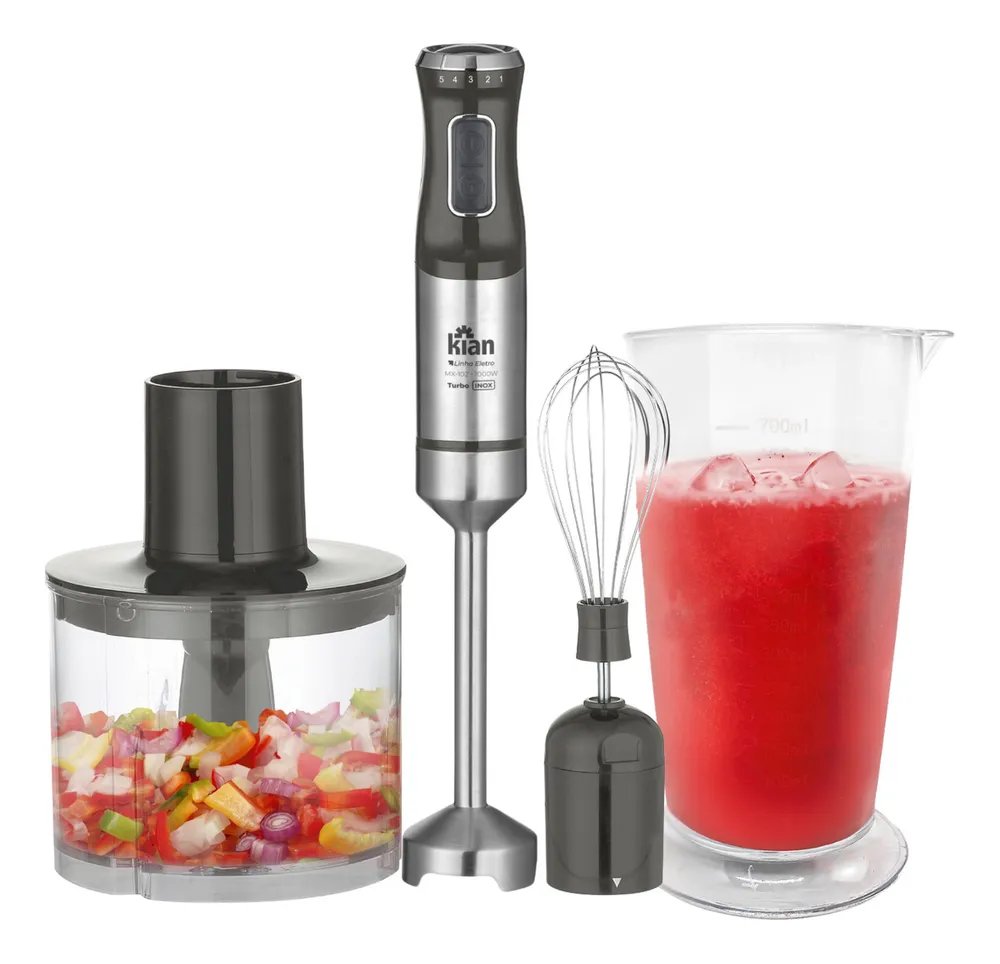 foto de Mixer Turbo Kian 3 em 1 de 1000W com 5 Velocidades