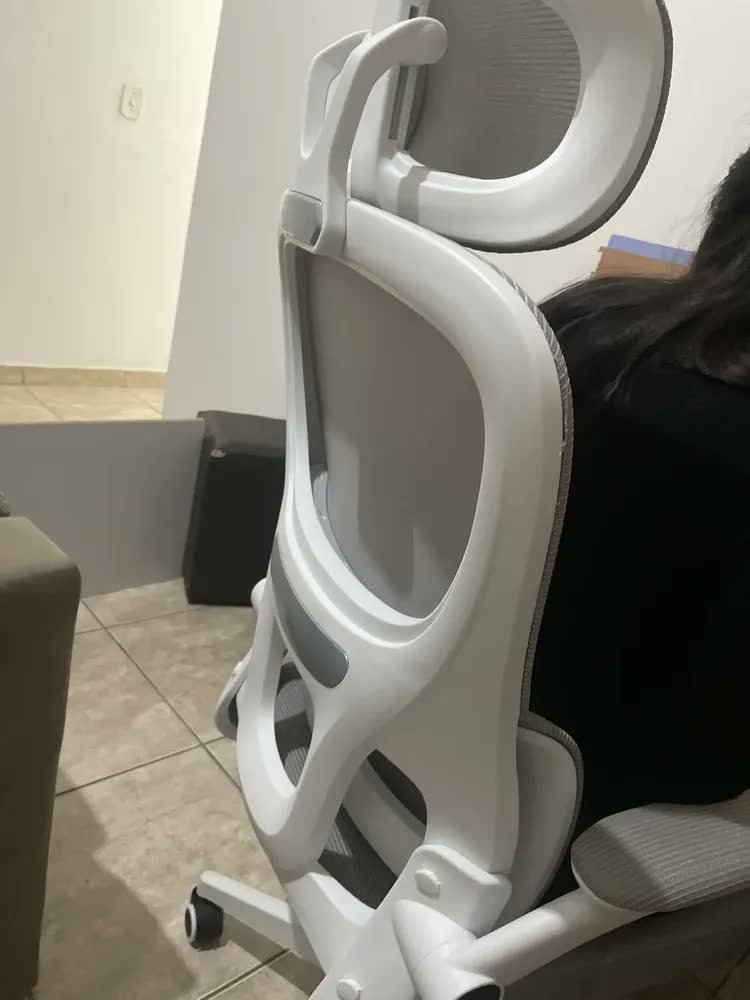 foto de comprador de Cadeira Escritório Ergonômica Genebra G500 Luvinco Cor Cinza Com Suporte Lombar Estofado Mesh