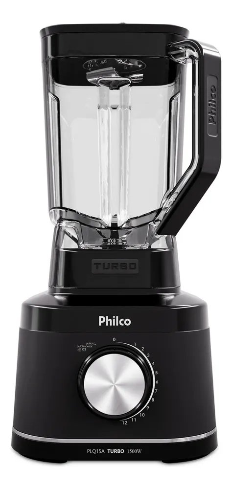 foto de Liquidificador Philco 1500W 3,1L 12 Velocidades com 6 Lâminas PLQ15A