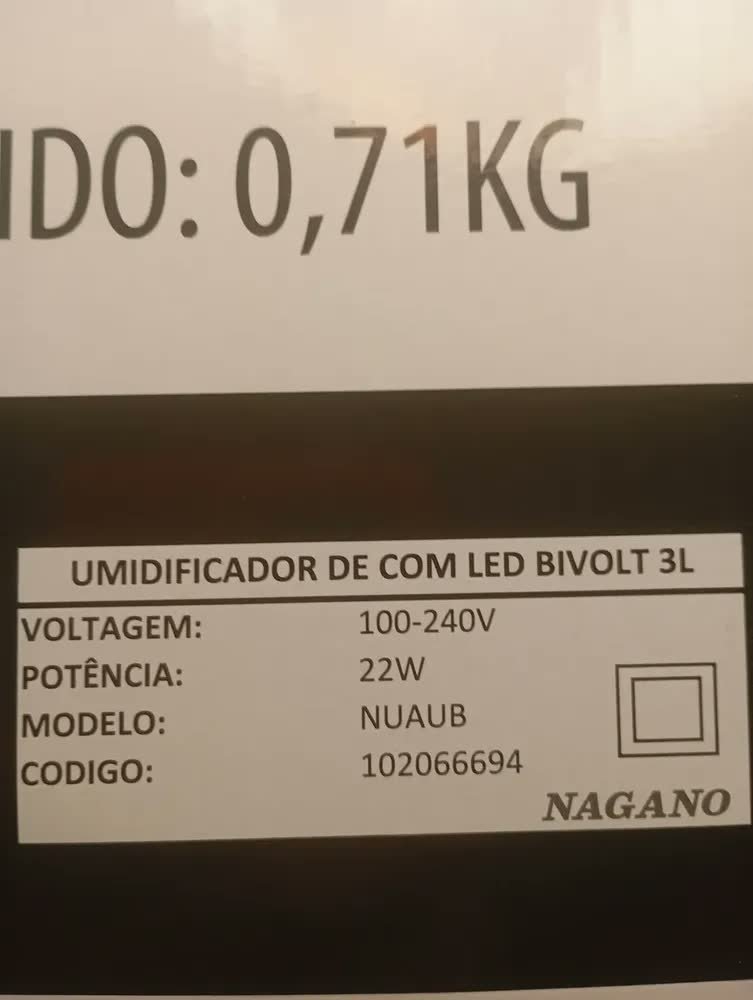foto de Umidificador de Ar Ultrassônico Silencioso 3l Bivolt com led