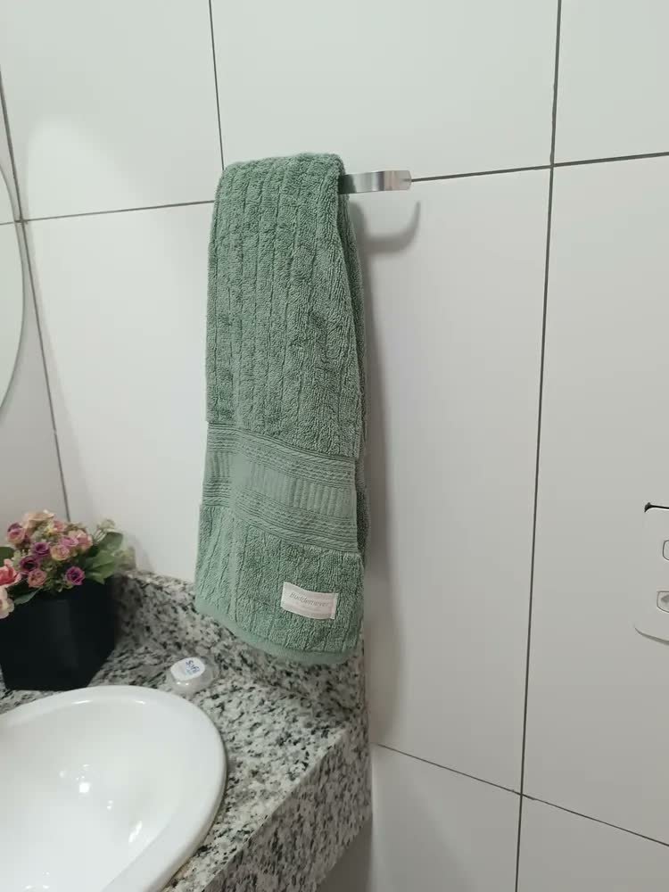 foto de cliente de Jogo De Toalhas Buddemeyer Atena Fio Penteado Banho Azul/azul Claro 4 Peças