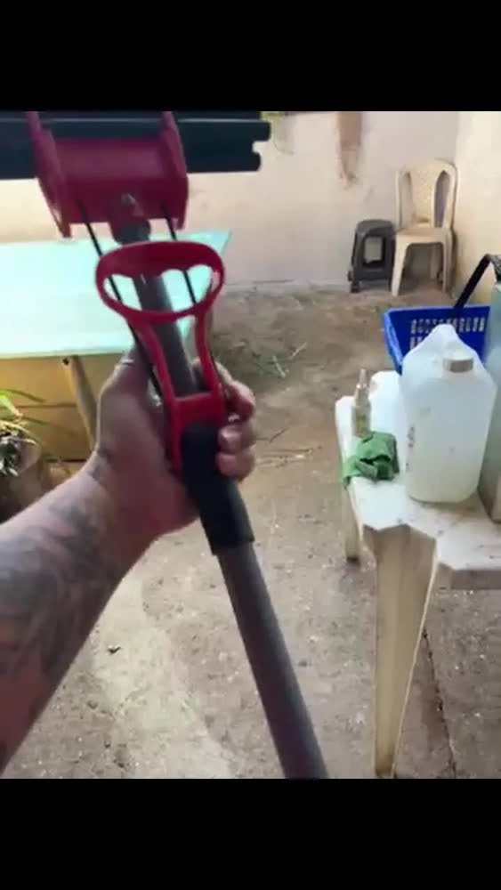 foto de comprador de Mop Limpeza Rodo Mágico Vassoura Mágica Limpeza Premium Hannover Home Esfregão Limpeza, Mop Esfregão Preto,Cinza e Vermelho