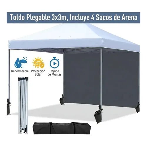 Tenda Gazebo Dobrável Joyfox 3x3m, Com Proteção UV e Bolsa de Transporte