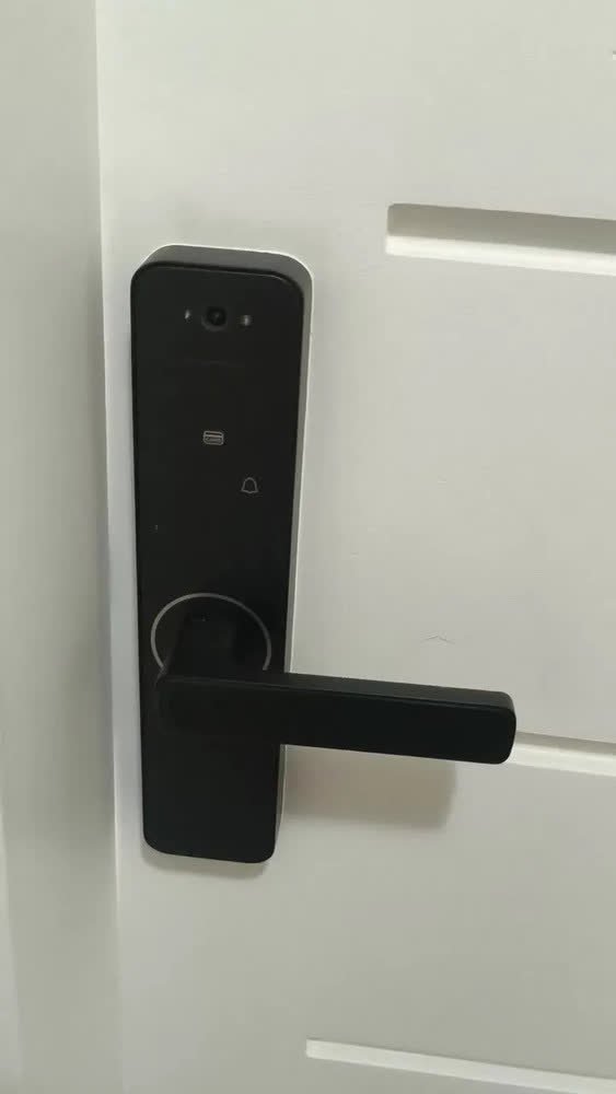 foto de comprador de Fechadura Eletrônica Porta Com Câmera Biometria Senha App Preto