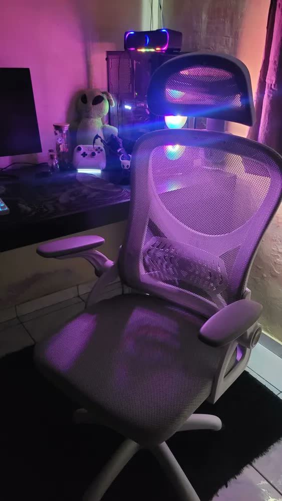 foto de comprador de Cadeira De Escritório Columbus Presidente Ergonomica Cinza Mesh