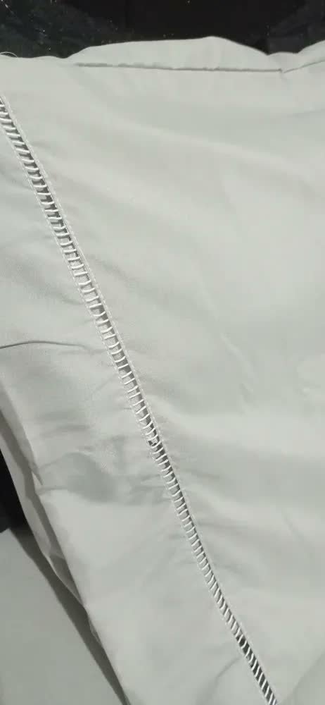 foto de cliente de Jogo De Lençol 400 Fios Queen Branco Liso 3 Peças Com Elástico Padrão Hotel