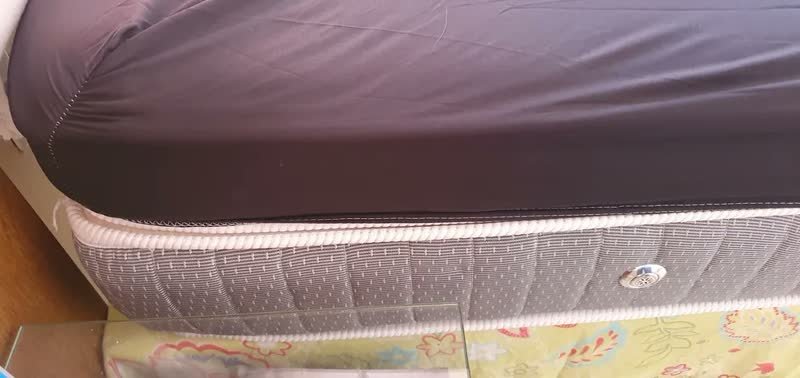 foto de comprador de Jogo De Lençol 400 Fios Queen Palha Liso 3 Peças Com Elástico Padrão Hotel