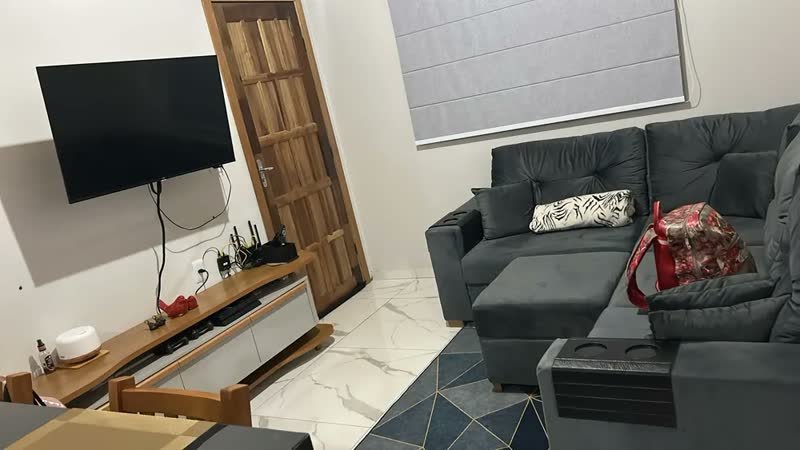 foto de comprador de Rack Para Tv De 75 Polegadas Guarapari Naturalle/off White