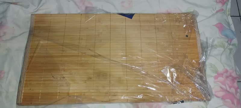 foto de cliente de Cesto De Roupa Suja Em Bambu 72l Retangular Dobravel Tampa E Alça Reforçada Pítia