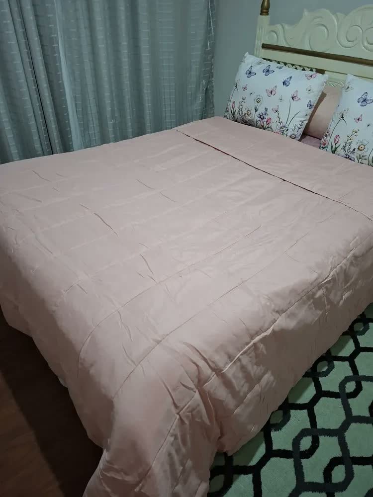 foto de Edredom Casal Queen Micropercal 400 Fios Cama Kit Conforto Branco Liso