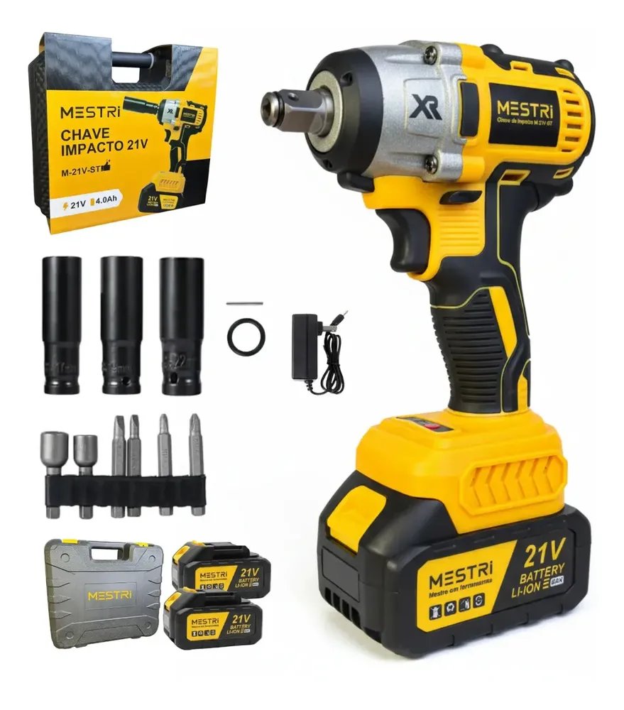 foto de comprador de Chave De Impacto a Bateria Profissional Recarregável 4ah Brushless Parafusadeira Furadeira Alta Potência Sem Escova 2 Baterias MESTRI