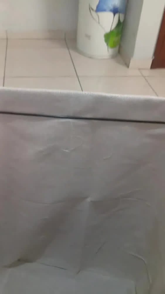 foto de comprador de Cesto Organizador De Roupa Suja Bambu 72l Dobrável Grande Bambu